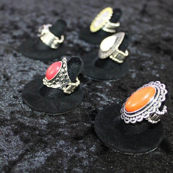 Paparazzi Women’s Statement Rings – Stretch Band – Lot of 5 – New - Picture 2 of 4